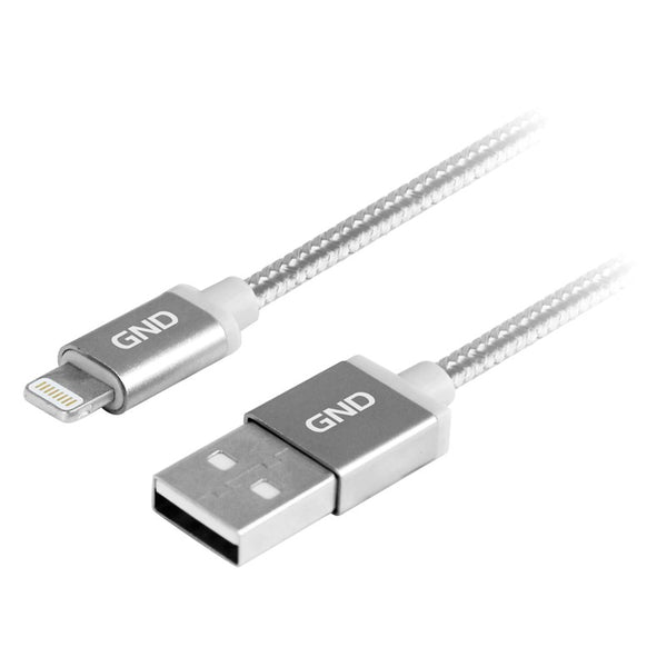 Kabel GND USB / lightning MFI, 1m, opletený (LIGHTN100MM08) titanium