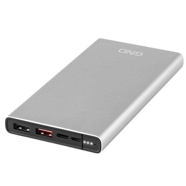 Powerbanka GND 10000 mAh, USB-C PD 18W (PB100002SB) stříbrná